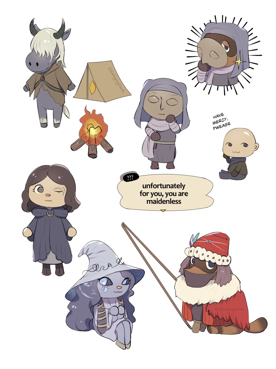 DarkGreyClouds's tweet photo. Elden ring x Animal crossing https://t.co/XT8IFlvuyT