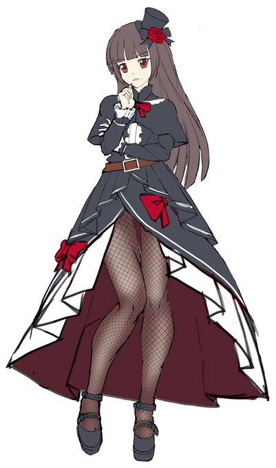 自作ゲーム用キャラデザ依頼で製作中2
ファッションよくわからないのでゴスロリとか「そのリボンなんなん?」とか思いつつ調べながら描いた 