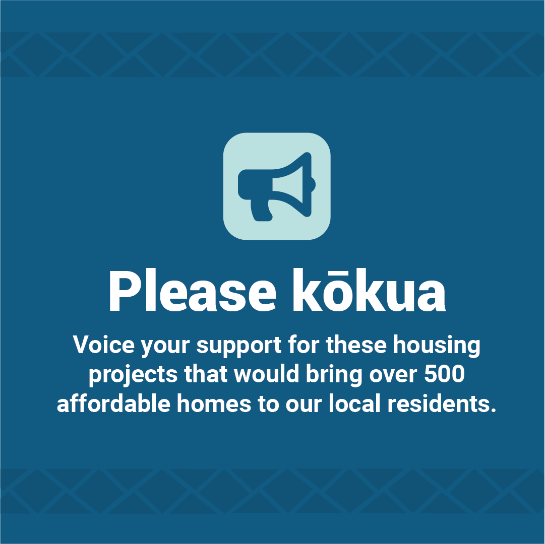 The Maui County Council is hearing several affordable housing resolutions tomorrow and Friday. Voice your support for these projects that would bring over 500 affordable homes to our local residents. View agendas and how to submit oral or written testimony via the links (1/4)