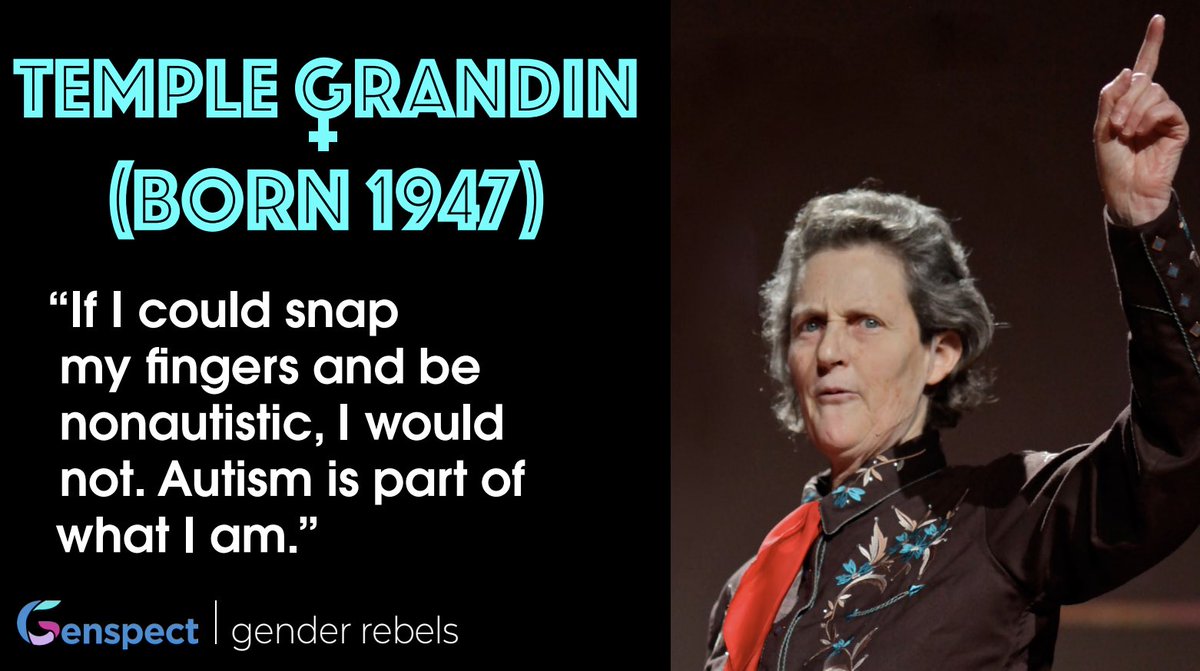 genspect's tweet photo. Today’s female #GenderRebel in honor of #WomensHistoryMonth is the fabulous and unique Temple Grandin! https://t.co/11Ff02XW2P