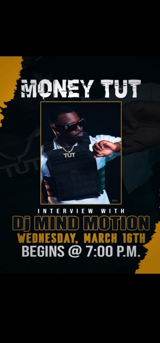 MoneyTut's tweet photo. #interview #TONIGHT @DJMindMotion 🔥🔥🔥 https://t.co/aNn3gaoLFh 🚀🚀🔥🚀 #7pm #TuneIn Ⓜ️🅾️🅱️ 🔥🔥🔥 @DJMindMotion https://t.co/fWa6RIJ8cN