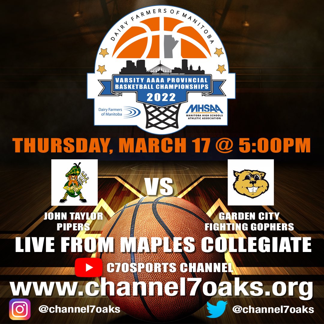 The Semi’s begin at 5:00pm on Thursday. <a href="/basketballmb/">Basketball Manitoba</a> <a href="/MHSAA_/">MHSAA</a> @7OaksSchoolDiv <a href="/Maples1330/">Maples Collegiate</a>