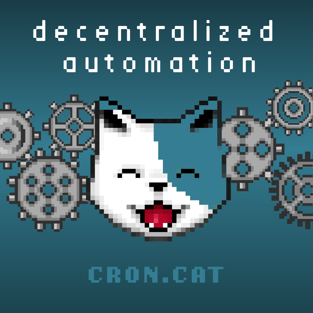 croncats's tweet photo. CRONCAT aims to bring decentralized automation to every decentralized application or contract. 

Creating a dapp? Deploying a contract?https://t.co/ZBCx9NNjY6 https://t.co/GaZEgp9dfi