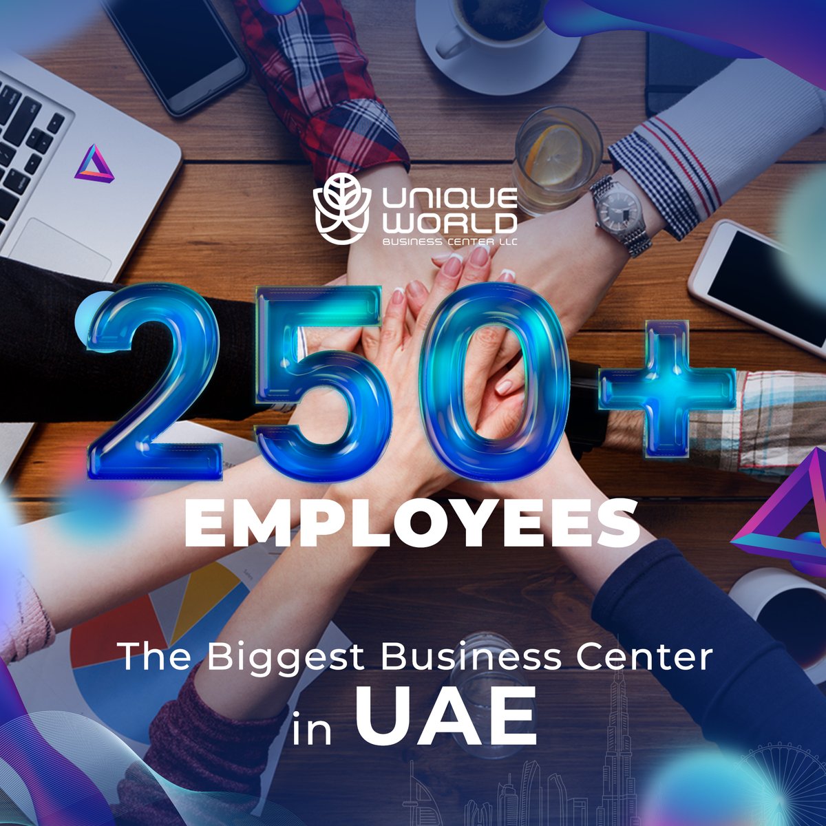 uniqueworldbc's tweet photo. Teamwork makes the dream work! 
We are really honored to have 250+ employees on our side 
Thank you for making us the biggest business center in UAE

#UniqueWorld #BusinessCenter #BiggestBusinessCenterInUAE #Business #Dubai #UAE https://t.co/kCGWLzSrHB