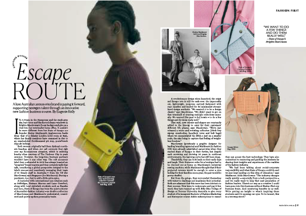 state_of_escape's tweet photo. @state_of_escape speak to Australian fashion editor @eugeniekelly for @marieclaireau on trailblazing women and the nurturing of original artistry within the future generations of unique creators and makers. https://t.co/swVEnj6paA