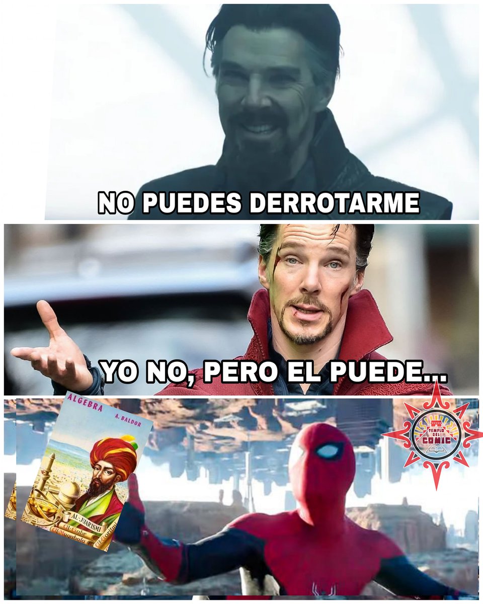 TemploComic's tweet photo. Hechizos simples, pero irresolvibles....
 #TemploDelComic #MarvelComics #SpiderMan #MultiverseOfMadness #Baldor #Matematicas #Algebra https://t.co/qxPvYMjY2j