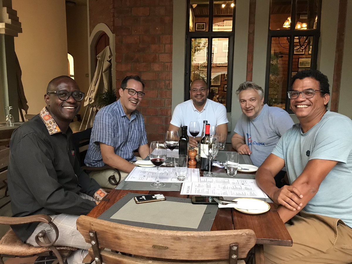 Dinner at Stellenbosch to thank Tangeni, Norman, Graham and Frederico for the fantastic work they’re doing
