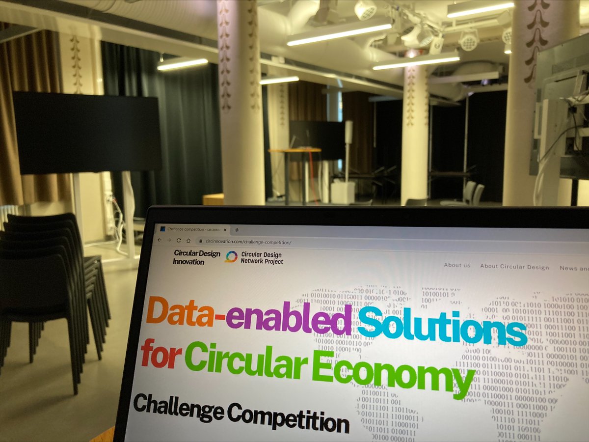 TyttiNikunen's tweet photo. Almost there - hope you are also ready to hop in to our stream soon! 🤩 Data-enabled Solutions for Circular Economy Challenge Competition final starts at 9:00 on the online platform:
https://t.co/V5z5GloMU0
#circulardesig #circulareconomy #data https://t.co/hUhHbypasG