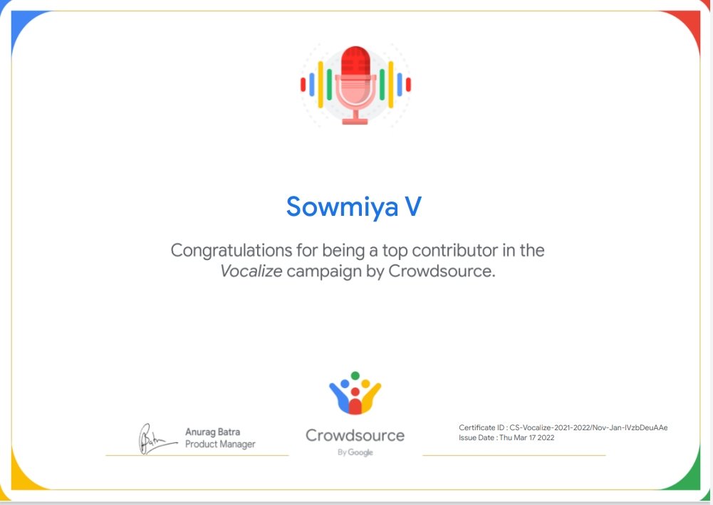sowmiyeh's tweet image. Just received them! After contributing for two months straight during the #Vocalize campaign by #GooglebyCrowdsource, I&apos;m really delighted to be one of the top contributors and winner of the referral challenge!  Thank you #GoogleCrowdsource team ❤️