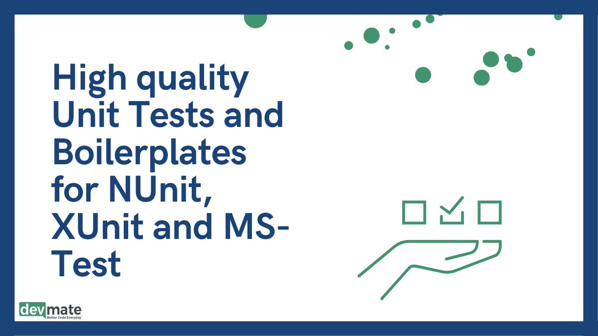 devmateSoftware's tweet image. How we make happy developers!

devmate.software

#devmate #unittesting #programming #softwareengineering #softwaredeveloper #highquality #boilerplates #coding #bettercode #developers #softwarequality #automatedsoftwaretesting #cleancode