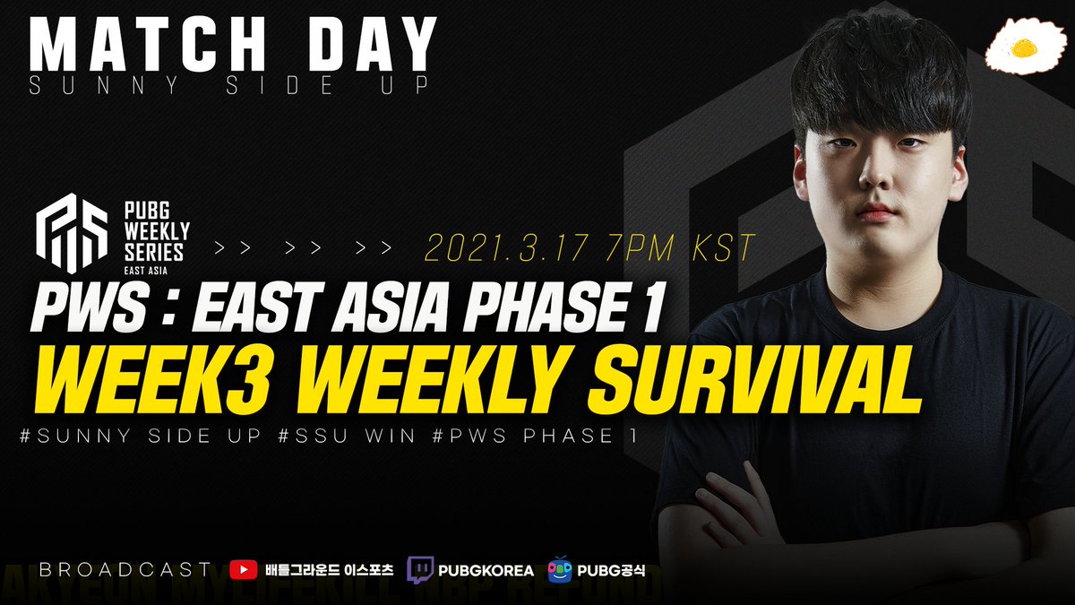 SSU_ESPORTS_'s tweet photo. [ PWS : EAST ASIA PHASE 1 WEEK 3 WEEKLY SURVIVAL DAY 2 ]

잠시 후 오후 7시부터 PWS : EAST ASIA PHASE 1 위클리 서바이벌 DAY 2 경기가 시작됩니다.

어제보다 더 좋은 모습 보여드리기 위해 최선을 다해 노력하겠습니다.

많은 응원 부탁드립니다.🙏

#SSU #SSUWIN  #PUBG https://t.co/GMUlMNsJyS