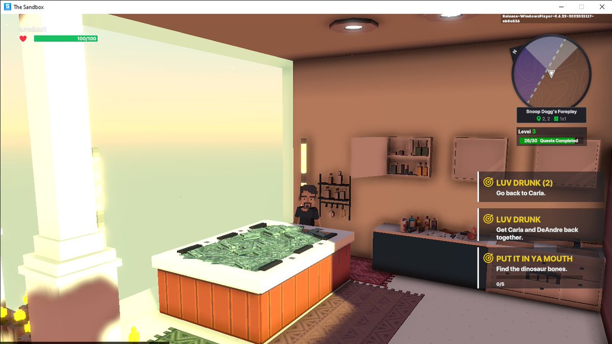 dumbodummy01's tweet photo. @TheSandboxGame I just participated in the daily #SandboxAlphaS2Contest for a chance to earn up to 1,000 $SAND! Starting March 16 - Take a money bath in Snoop Dogg Mansion. Check out my screenshot below!
👇 #SandboxAlphaS2 https://t.co/xCTux0AmcQ
