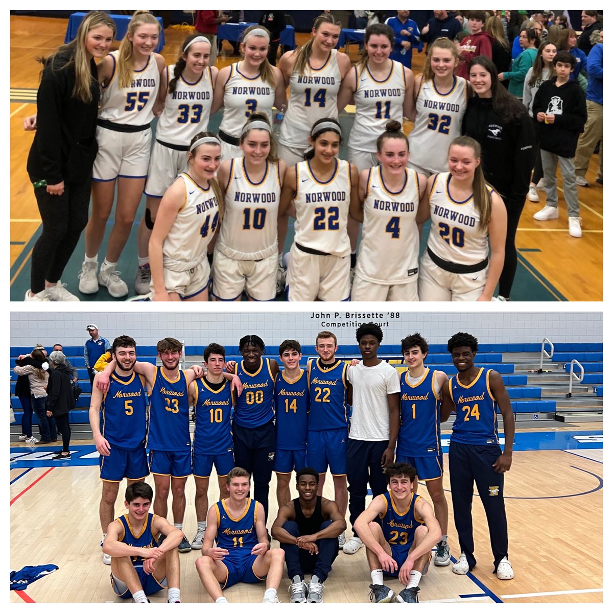 They say a picture is worth a thousand words… Congratulations to BOTH boys and girls basketball teams for making it to the State Championship! We will be rooting you on. Congrats coaches, players, and families! #gomustangs <a href="/NorwoodBoysHoop/">Norwood Boys Basketball</a> <a href="/NorwoodGBB/">NHS Girls Basketball</a>