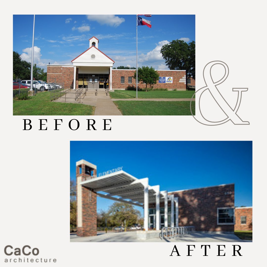 CaCo_Architects's tweet photo. In case you missed our renovation of the B. H. Macon Elementary School, here are a few before and after photos!

For more info on how CaCoArchitecture transformed this amazing Dallas school, click here:
https://t.co/sfRYgYGj2H https://t.co/LnU8WSCO5y