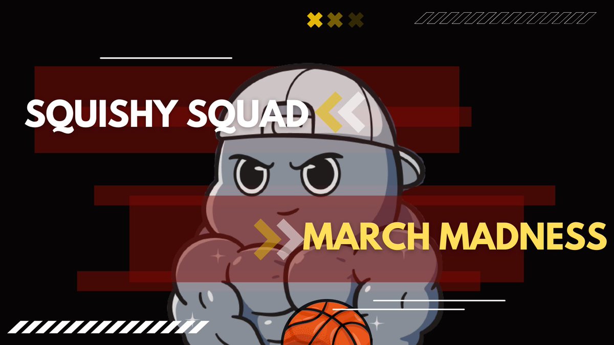 PortlockLabs's tweet photo. Squishy Squad x @MarchMadnessMBB 

The Squishy Squad is hosting a March Madness bracket tournament! More info in our discord in the community events channel! Hope to see you enter and win great prizes! Good luck! 🏀 
#squishysquad #squishymadness https://t.co/41fwnMckOl