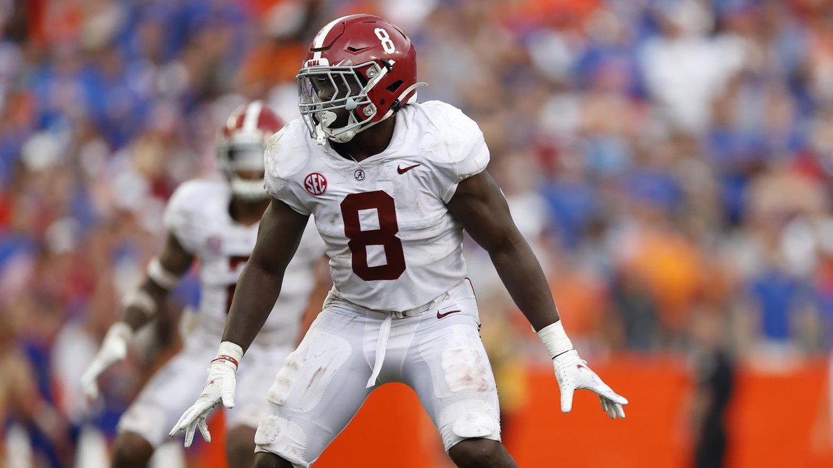 TylerDParker's tweet photo. Don’t forget we had to coach against this guy. He played corner and WR in hs then turned LB at bama. Tough game scheming around him. https://t.co/7ceaQm3PEg