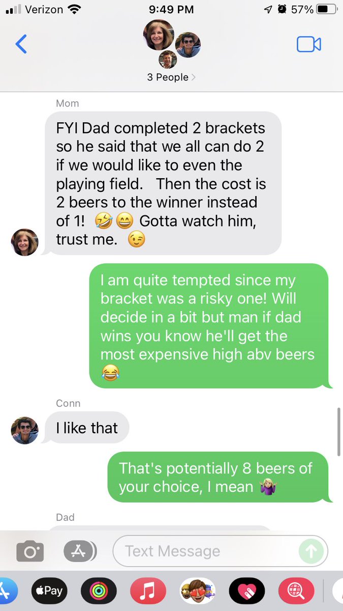 alpal976's tweet photo. march madness is a very intense time for my family 😂 not to mention my poor bf andrew being dragged rightttt on into the competition lmao https://t.co/hD7bIUbZ0w