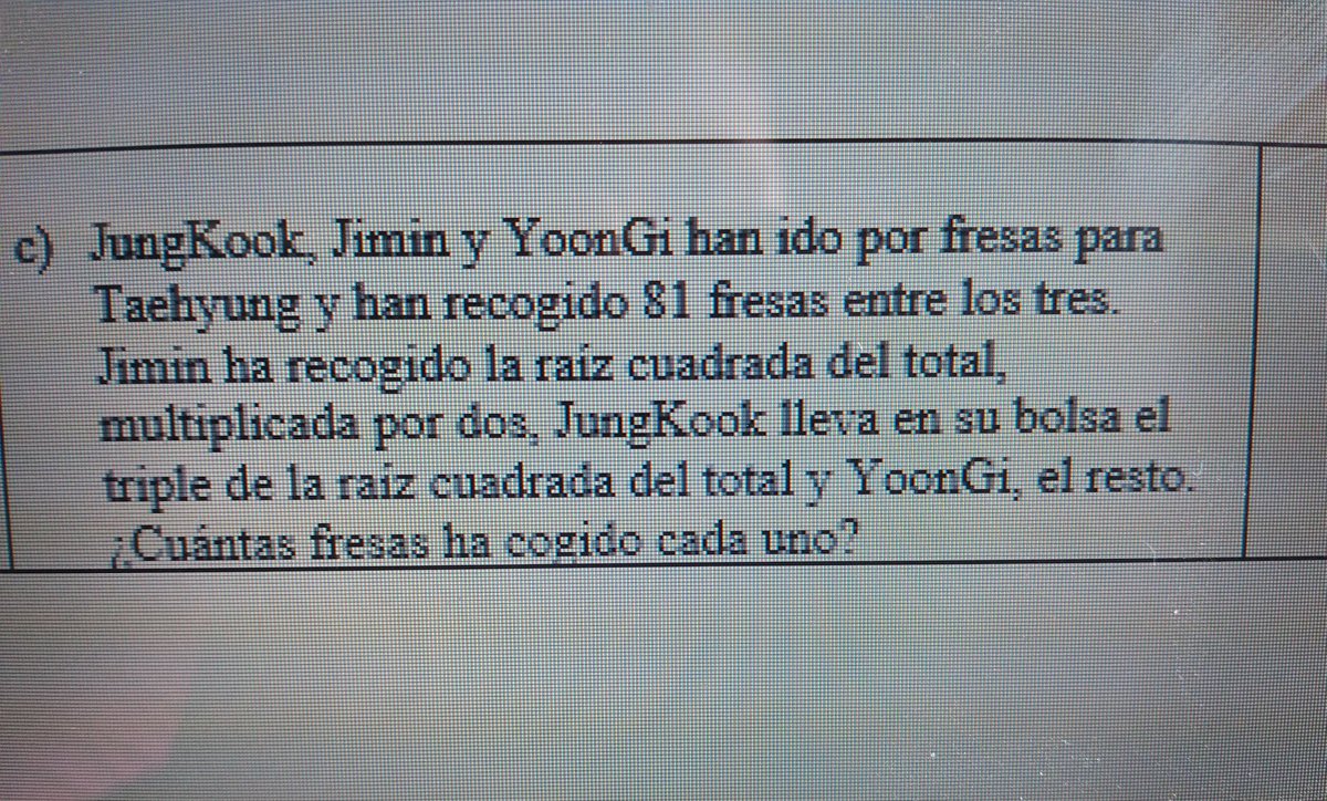 myglosshy's tweet image. recuerdo cuando diseñé un ejercicio con BTS para una prueba de matemáticas