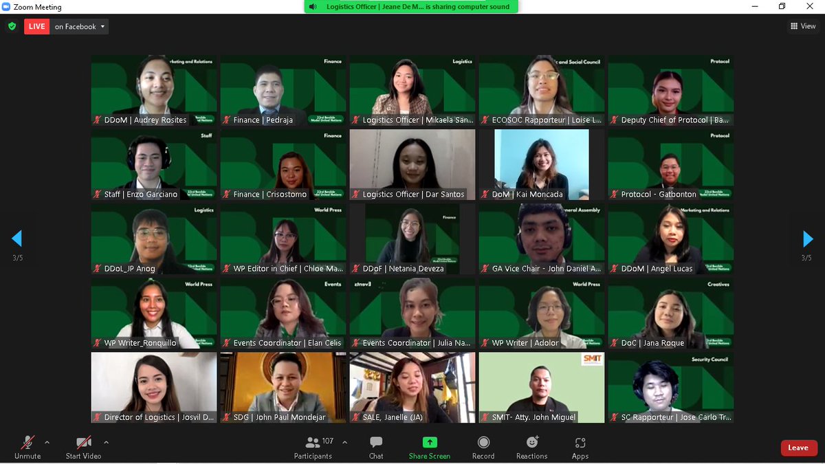 BenildeMUN's tweet photo. The 23rd Benilde MUN Organizing Committee shares a photo opportunity with all the guests and organizing committee of this year's Opening Plenary.
#23rdBenildeMUN
#ContinueTheLegacy
#BreakingBarriersForPeace https://t.co/jJTX0UwHqN