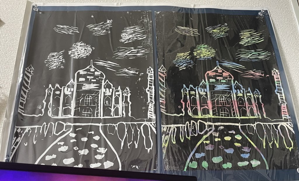 MeLoDyyyyy_____'s tweet photo. りーちゃん卒業式

小学生最後の作品

世界遺産が題材のハンガ
タージマハル！！！！！ https://t.co/SGdgn8TtiM