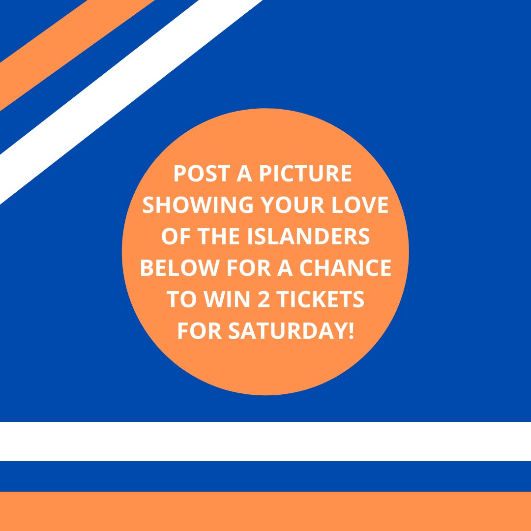 BeyondTheTest's tweet photo. #Isles ticket giveaway!  Win two tickets to Saturday's game against the Stars.  Simply retweet this and post a picture showing your love of the Islanders below!  Winner will be chosen on Friday!  Lets go @NYIslanders https://t.co/XqjelOh7OL