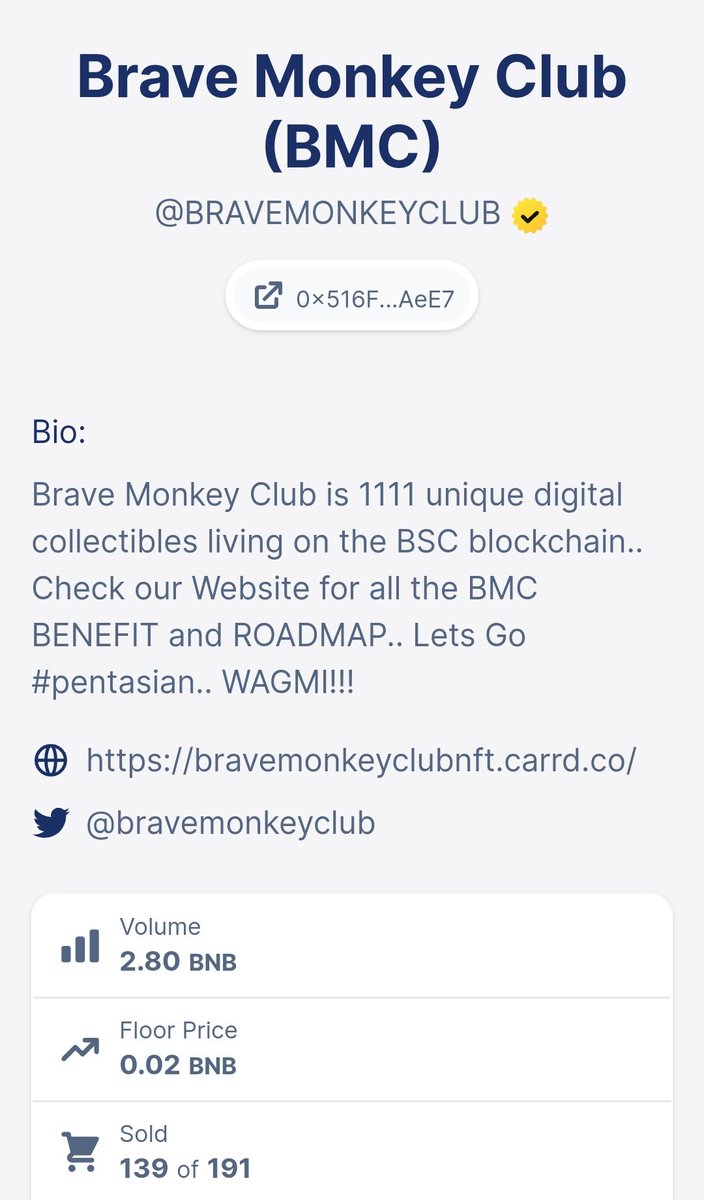 bravemonkeyclub's tweet photo. We are beyond gratefull.. 

Today 17-march-2022 we got yellow verified from pentas.. 

Thanks for your support and pray for BMC project.. 

We are nothing without this #pentasian community..

Thanks for BMC team, thanks for this relationship @nftartistind @Bon_Surya22 @ChibiNfts https://t.co/06bSxACXLa