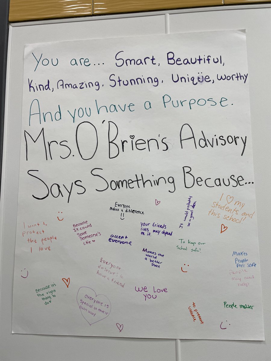 MUKSAVE's tweet photo. MHS did an amazing job with #SaySomethingWeek posters today!

Don't forget to wear green tomorrow, MHS!💚💚💚 https://t.co/4mk9EuVfBt