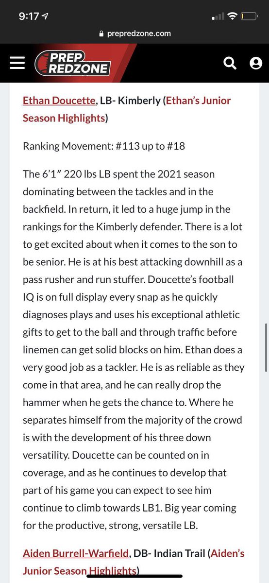 Thank you for the write up! <a href="/MJ_NFLDraft/">Mark Johnson</a> <a href="/PrepRedzone/">Prep Redzone 🏈</a>