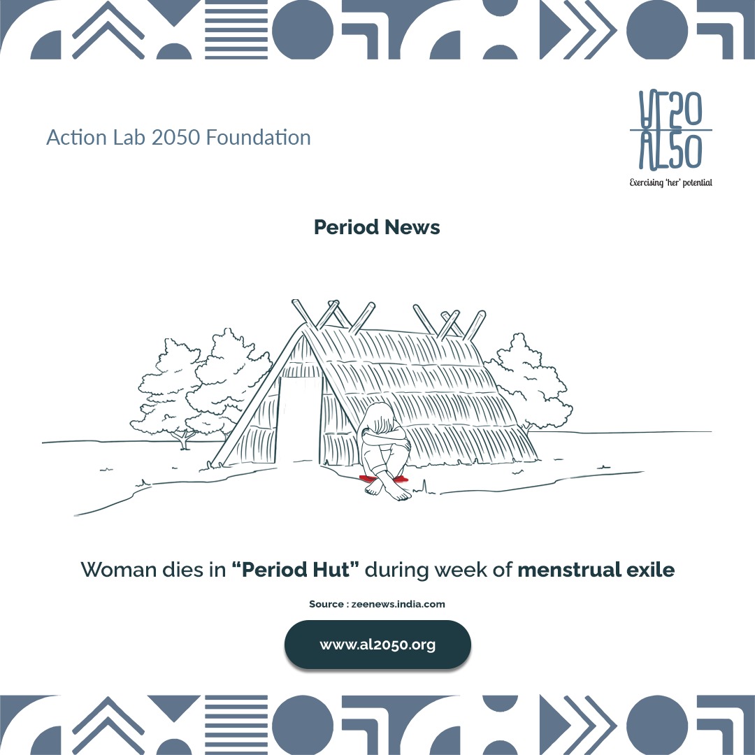 al50foundation's tweet photo. Period News!!
Shunned during her periods to a 'menstruation hut', woman dies of suffocation.
Menstruation has a long way to go and there are still countries where it is perceived as 'impure' and 'taboo'.
#EndPeriodPoverty #TalkTheTaboo #JoinTheConversation #AL50 #Empowerment https://t.co/1hPq9tBa9I