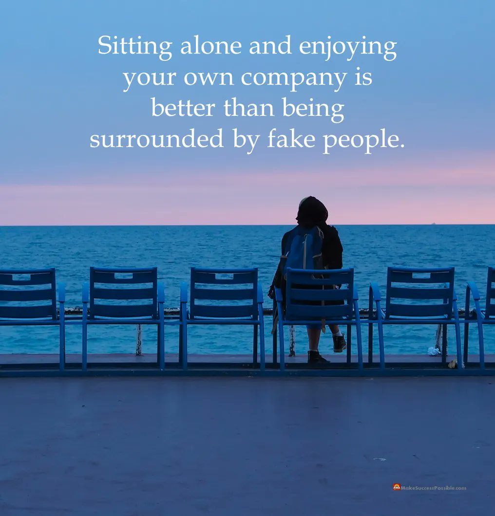 Sitting Alone And Enjoying Your Own Company