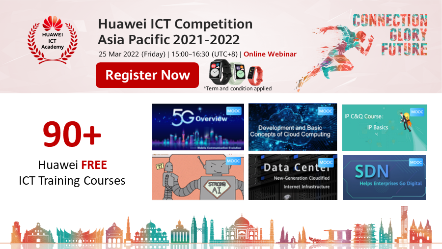 Kesempatan besar bagi para siswa untuk meningkatkan #AI, #bigdata dan #5G pengetahuan dan pengalaman melalui Huawei free #ICTtraining online. 
Register Sekarang: bit.ly/3hVhVGz
Daftar Huawei FREE #ICTtraining sekarang: bit.ly/3HHQHNU
#ICTCompetition
