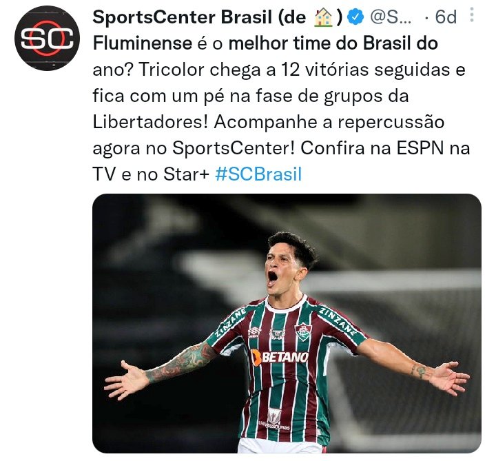𝗜𝗻𝗳𝗼𝗚𝗮𝗹𝗼 on X: Fluminense é o melhor time do Brasil?   / X