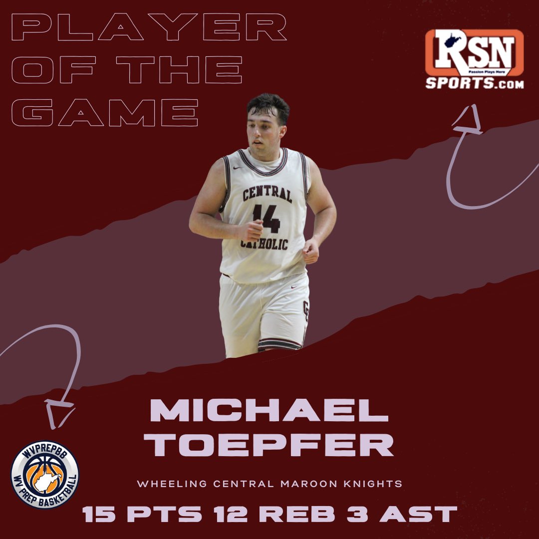 Michael Toepfer with a double-double in the win over Grafton! #wvprepbb