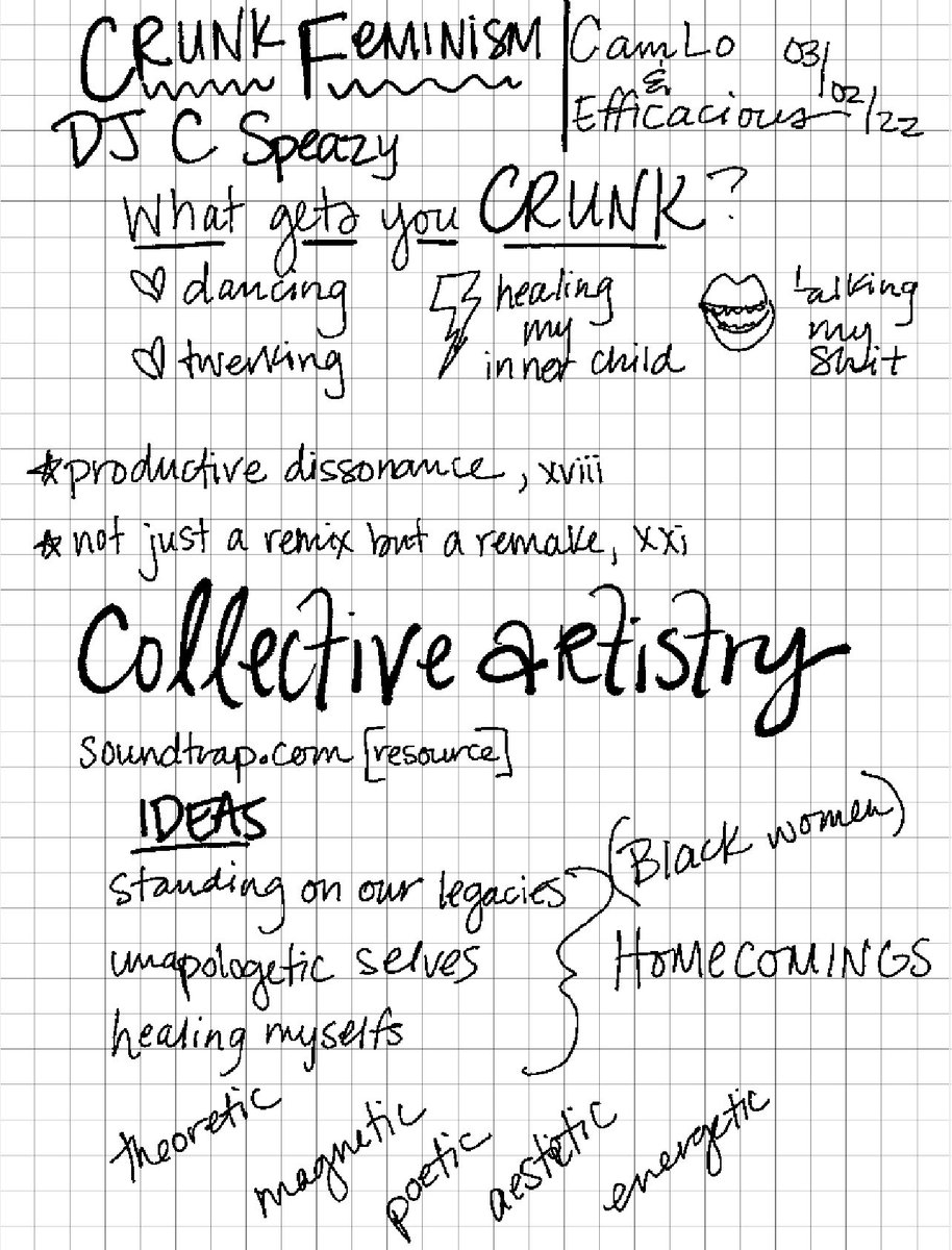 CSpearsEDU's tweet image. Sharing from Black Women’s Liberatory Praxis class…

Today’s breathing chorus + meditation in recognition of Audre Lorde: “I am who I am; doing what I came to do.”

Sketch notes from the last two weeks. 
#FirstGenDocs