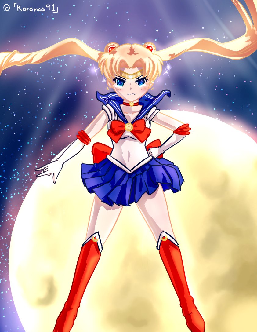Koronos91's tweet photo. Tenía tiempo queriendo hacer un dibujo con el estilo que usé hace 2 años en el #sailormoonredraw xd es a la fecha el tweet con más likes de todos. Así que veamos como le va a este v:

#SailorMoon #digitalart https://t.co/tDDX2k0uJU