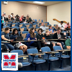 Midway_Horizons's tweet photo. Incoming Sophomores-Seniors had a fabulous evening together! We worked with MCC to enroll the first students attending Horizons into Dual Credit Classes! It was so much fun meeting everyone and we are looking forward to hosting a similar event for incoming freshman Fall 2022! https://t.co/dEH2CoJaJj