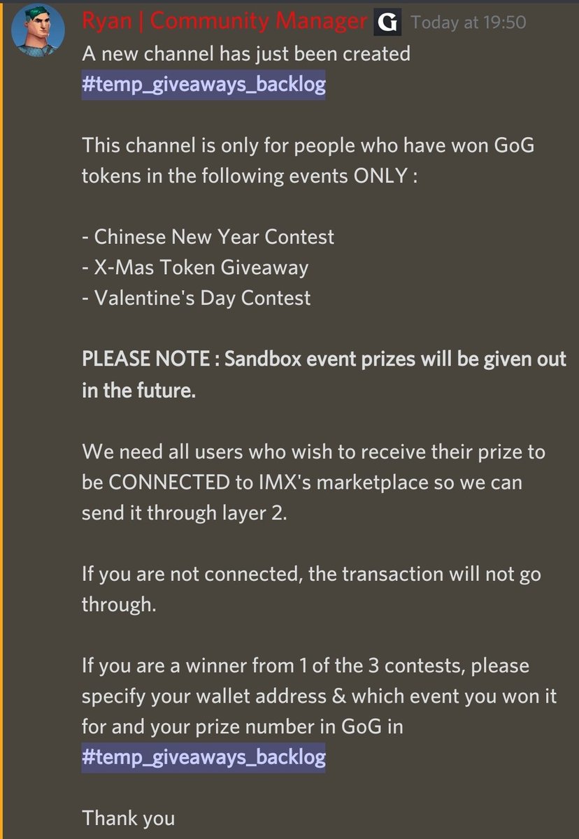StepFam_Alchemy's tweet photo. Alright Guardians! Make sure the word gets out to the winners in these events that have yet to received their prizes. 🔥 Sandbox Airdrop is Soon!
#GuardiansUnite #GoGCommunity $GoG #PlayAndEarn #RPGMobile https://t.co/CpRYSjT5Xo
