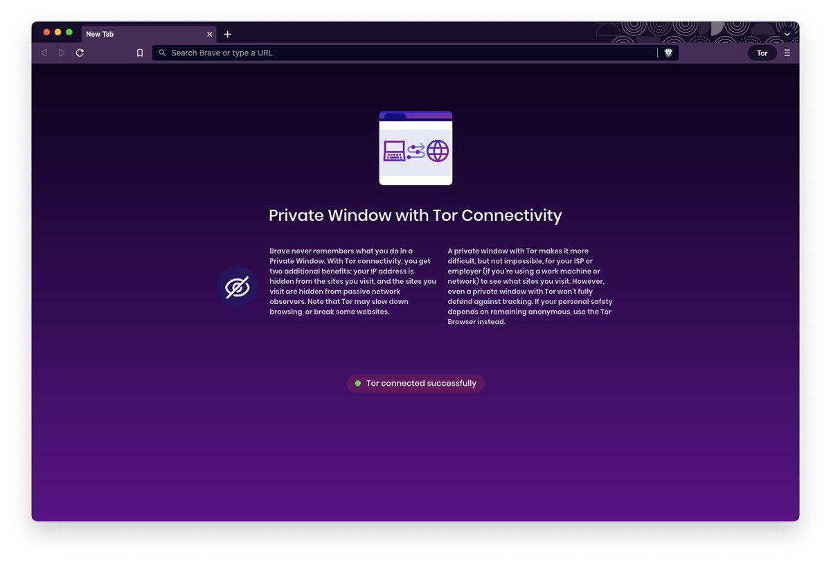 brave's tweet photo. With today's desktop browser update (v1.36.116), privacy-preserving and independent Brave Search replaces DuckDuckGo as the default search engine for our Private Windows with Tor.

Download here: https://t.co/4wVWi8TElt https://t.co/ZjimVLiIfr