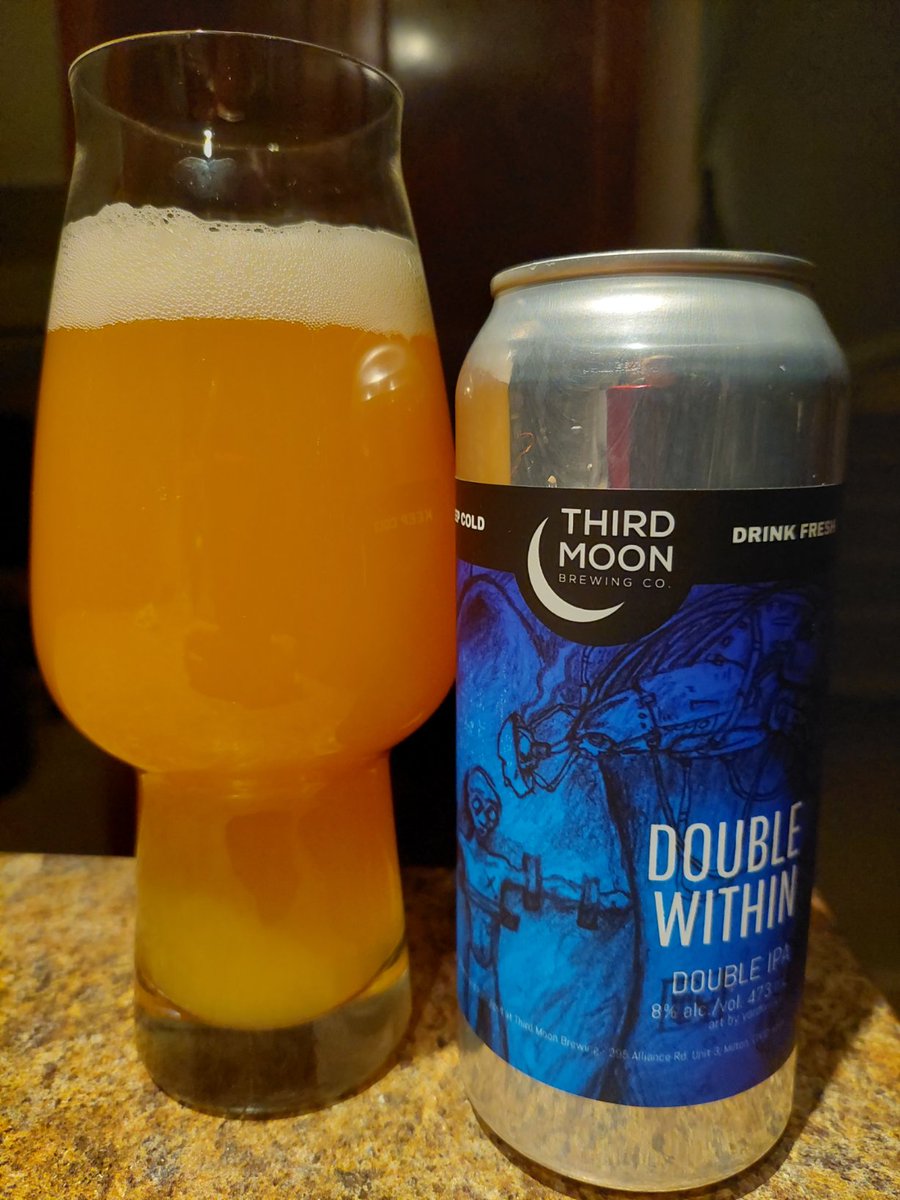 ottawahockey's tweet photo. 4 days vacay started with a few lagers during Sens game, now time for a different kind of 🍻 Found this @ThirdMoonBeer brew at the @dominioncitybc corner store! Double Within is a boozy NEIIPA with nice tropical, pineapple notes 🍻 @SmittyMMA @greatbigkid_eh  @DannyBrownCA https://t.co/zR0Esr6R5O