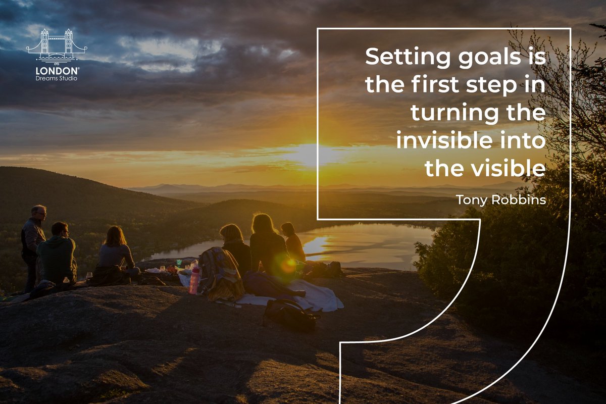 LondonDreamsStd's tweet photo. Setting goals is the first step in turning the invisible into the visible.

- Tony Robbins
 #quoteoftheday #life  #motivation #work https://t.co/iWDpVa8rkl