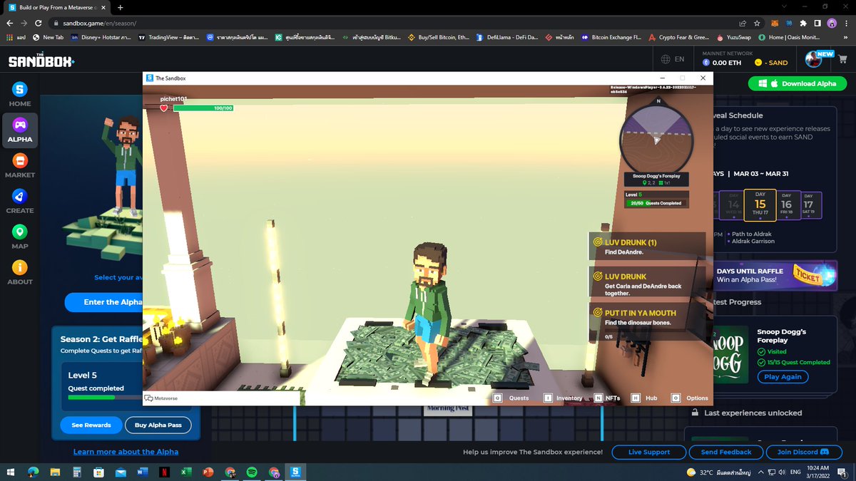 PhichethX's tweet photo. @TheSandboxGame I just participated in the daily #SandboxAlphaS2Contest for a chance to earn up to 1,000 $SAND! Starting March 16 - Take a money bath in Snoop Dogg Mansion. Check out my screenshot below!
👇 #SandboxAlphaS2 https://t.co/RvKz6z9W6n