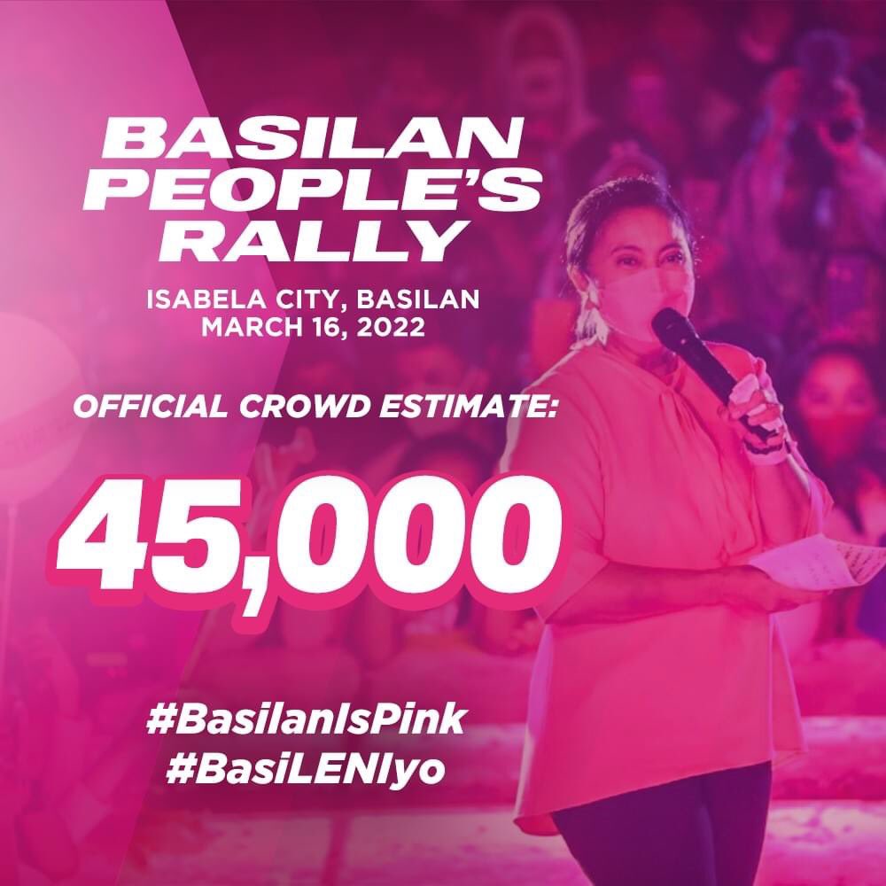 iam_jniest's tweet photo. It’s official! Mabuhay ang mga tumindig na kapatid sa Basilan! #BasilanIsPink #BasilanForLeni https://t.co/PJasUD2dc9