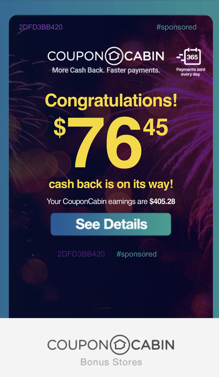 CM_Maven's tweet photo. Thanks ⁦@CouponCabin⁩ ! https://t.co/xv5Lwz2V8L