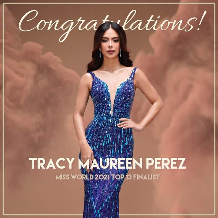 Congratulations to our Miss World Philippines 2021 Tracy Maureen Perez!

You represented our country well. We are so proud of you! 
Mabuhay ka! 🇵🇭

#MissWorldPhilippines2021
#ExceptionallyEmpoweredFilipina
#TracyMaureenPerez
#MissWorld2021