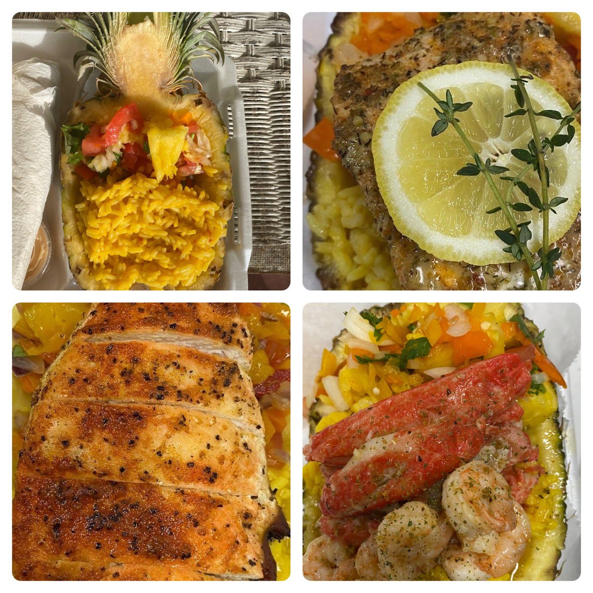 StickEverything's tweet photo. Fresh Pineapple 🍍 Bowls 
- Vegan 
-Salmon 
-Chicken 
- Shrimp &amp; Crab 
https://t.co/xpPvFO7T4n 
Online Ordering w/ #foodtruckpub #ubereats #doordash #grubhub 
Yes, we do Cater 678-523-9454 https://t.co/fKteOz75NU