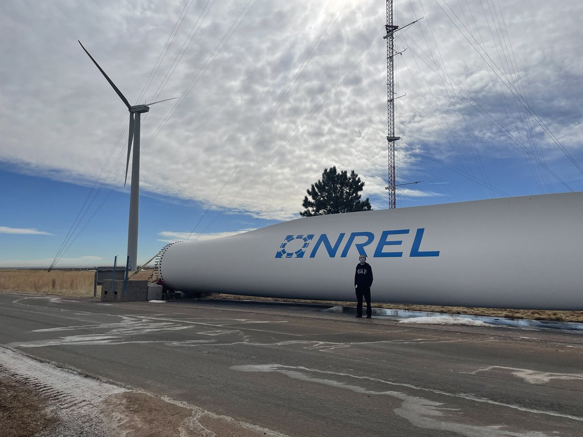I look a tad small compared to this wind turbine blade.