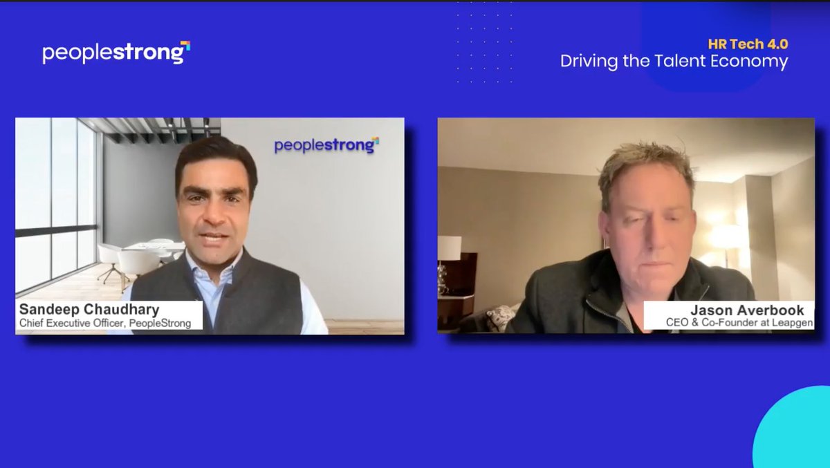 peoplestrong's tweet photo. #HRTech4APAC #FiresideChat: Hear insights, strategies &amp; perspectives on 'Building a #TalentOperatingSystem for Modern Enterprises in the #TalentEconomy' from Jason Averbook, CEO of Leapgen in conversation w/ @ChaudharySpeak of #PeopleStrong. 

Join now:  https://t.co/o6gx1i4geT https://t.co/ylHFYdbuvi