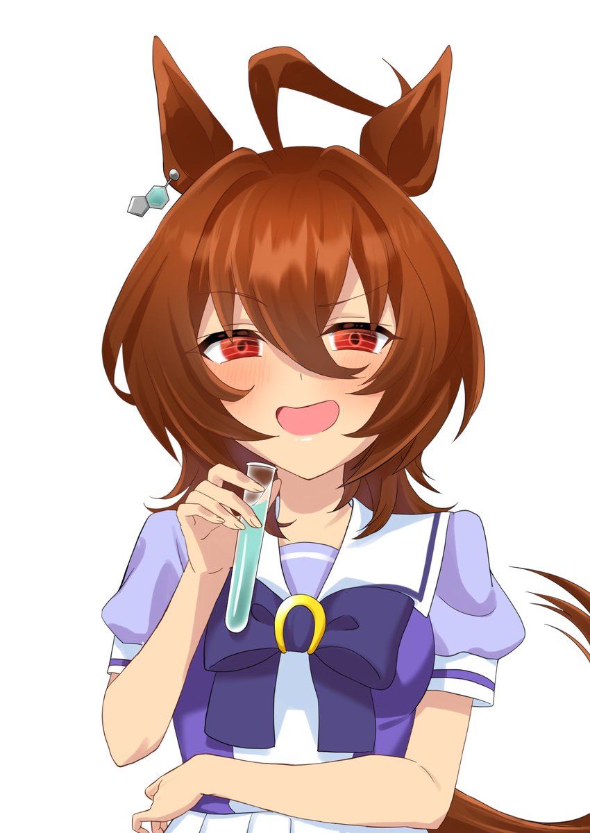 agnes tachyon (umamusume) 1girl solo animal ears horse ears brown hair tracen school uniform school uniform  illustration images