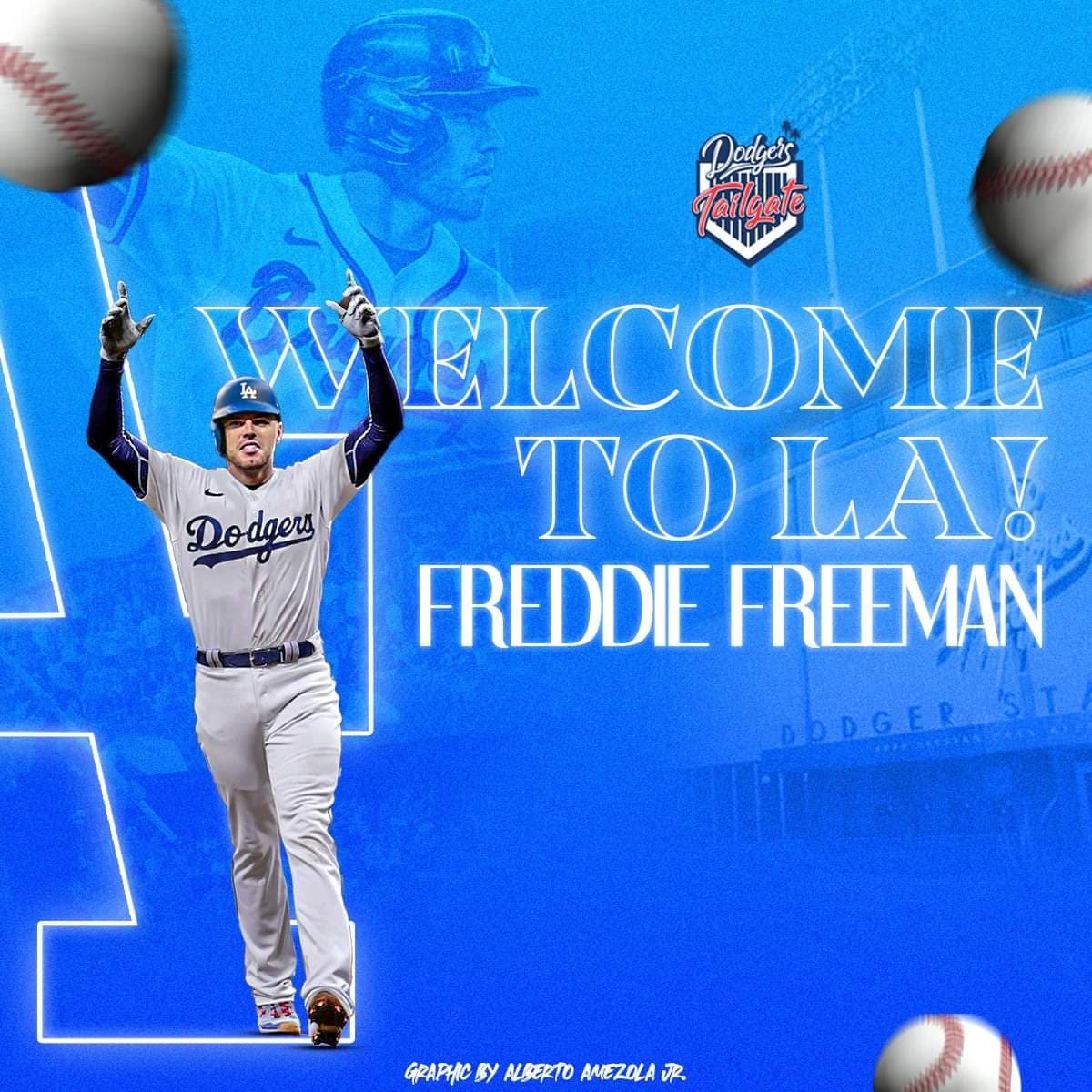 DodgersTailgate's tweet photo. FREDDIE FREEMAN IS A MEMBER OF THE LOS ANGELES DODGERS https://t.co/NKspF40vXe