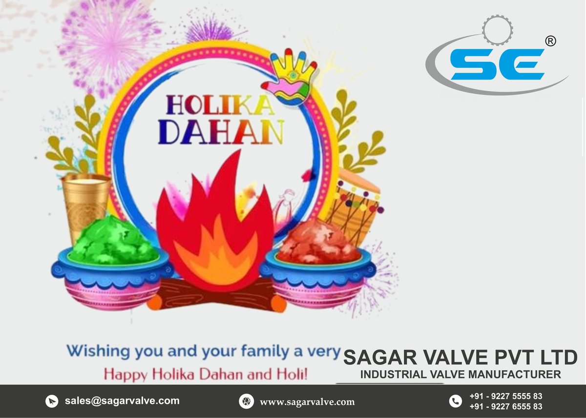 sagarvalve's tweet photo. #holikadahan2022
Happy Holika Dahan 🔥🔥🔥
#ballvalve #valvemanufacturer #sagarengineering #sagarvalve #SE #valves #automation #makeinindia #rajkot #gujarat #india #export #manufacturer #Valves #SEbrand #valvemanufacturers #ballvalves #Gatevalves #globevalves #butterflyvalves https://t.co/DQ7pYCcU10